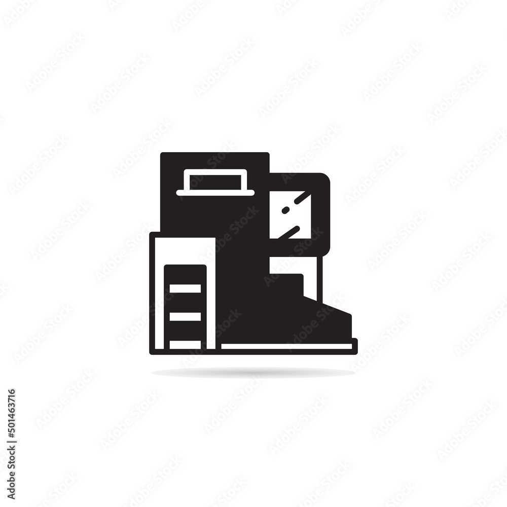 modern house and building icon vector illustration modern house and building icon vector illustration