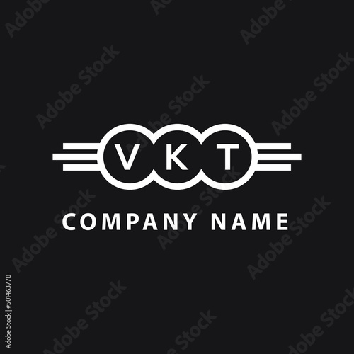 VKT letter logo design on black background. VKT  creative initials letter logo concept. VKT letter design.
 photo