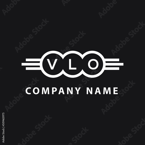 Fototapeta Naklejka Na Ścianę i Meble -  VLO letter logo design on black background. VLO  creative initials letter logo concept. VLO letter design.
