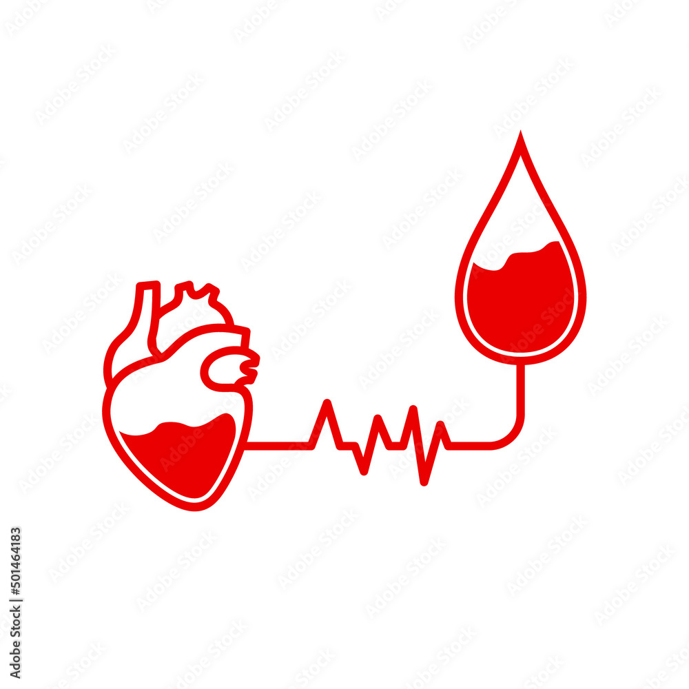 blood transfusion vector. Medical & Healthcare pharmacy logo design
