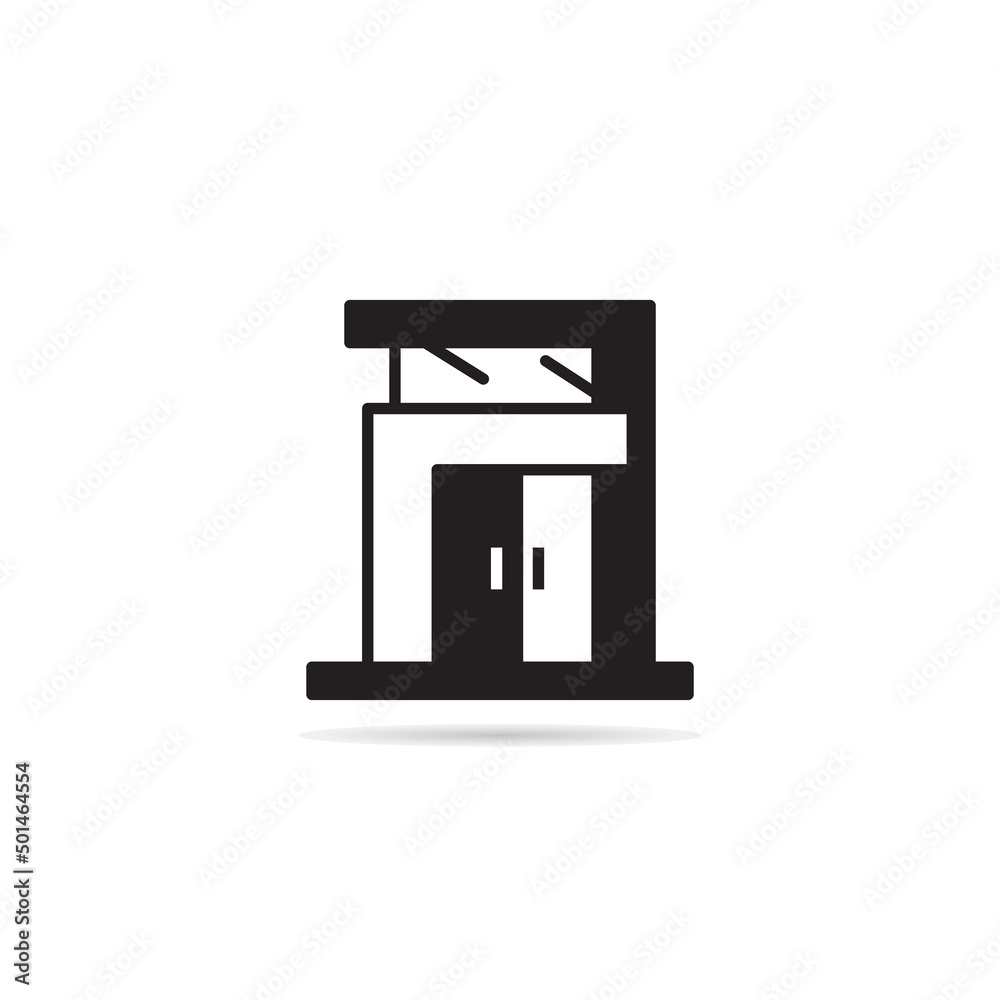 modern house building icon vector illustration modern house building icon vector illustration