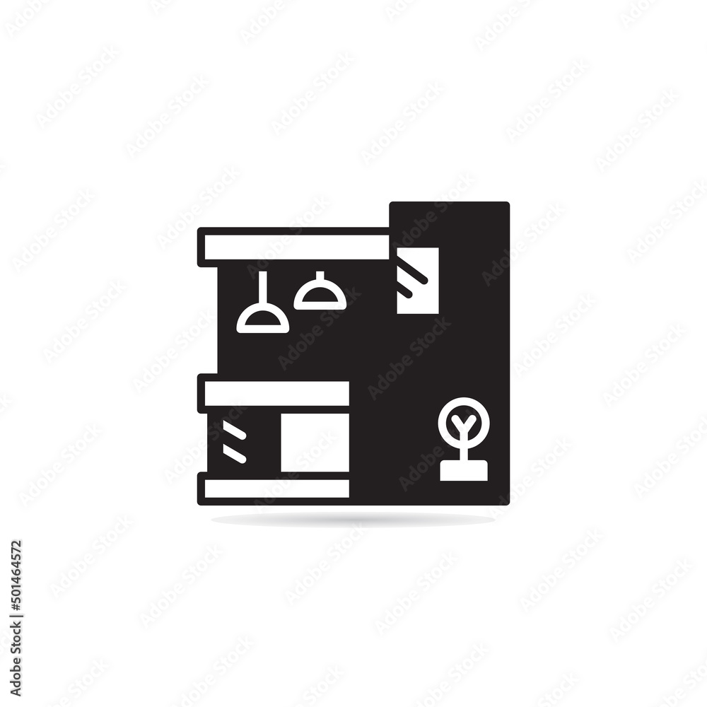 modern house building icon vector illustration modern house building icon vector illustration