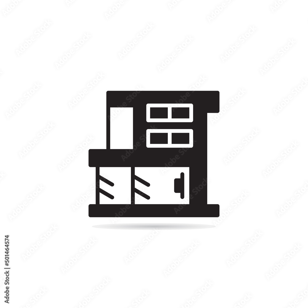 modern house building icon vector illustration modern house building icon vector illustration