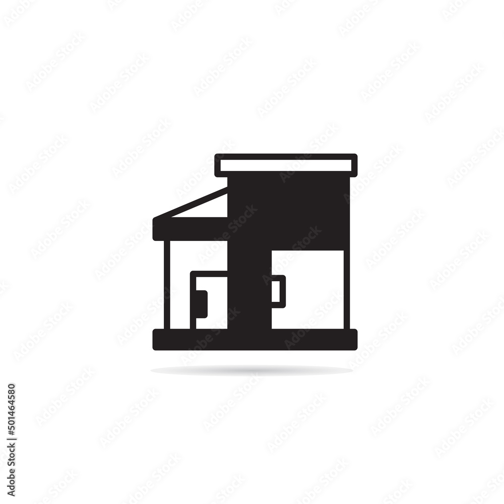 modern house building icon vector illustration modern house building icon vector illustration