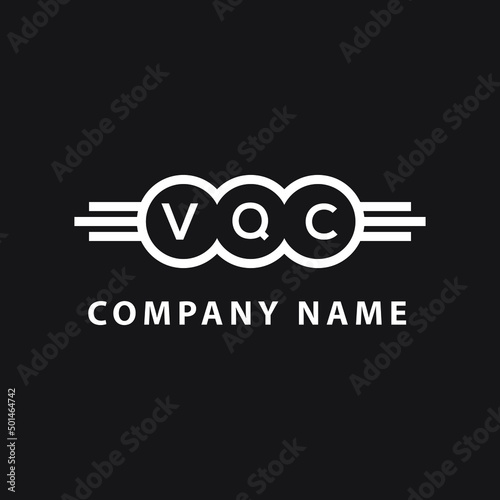 VQC letter logo design on black background. VQC  creative initials letter logo concept. VQC letter design.
 photo