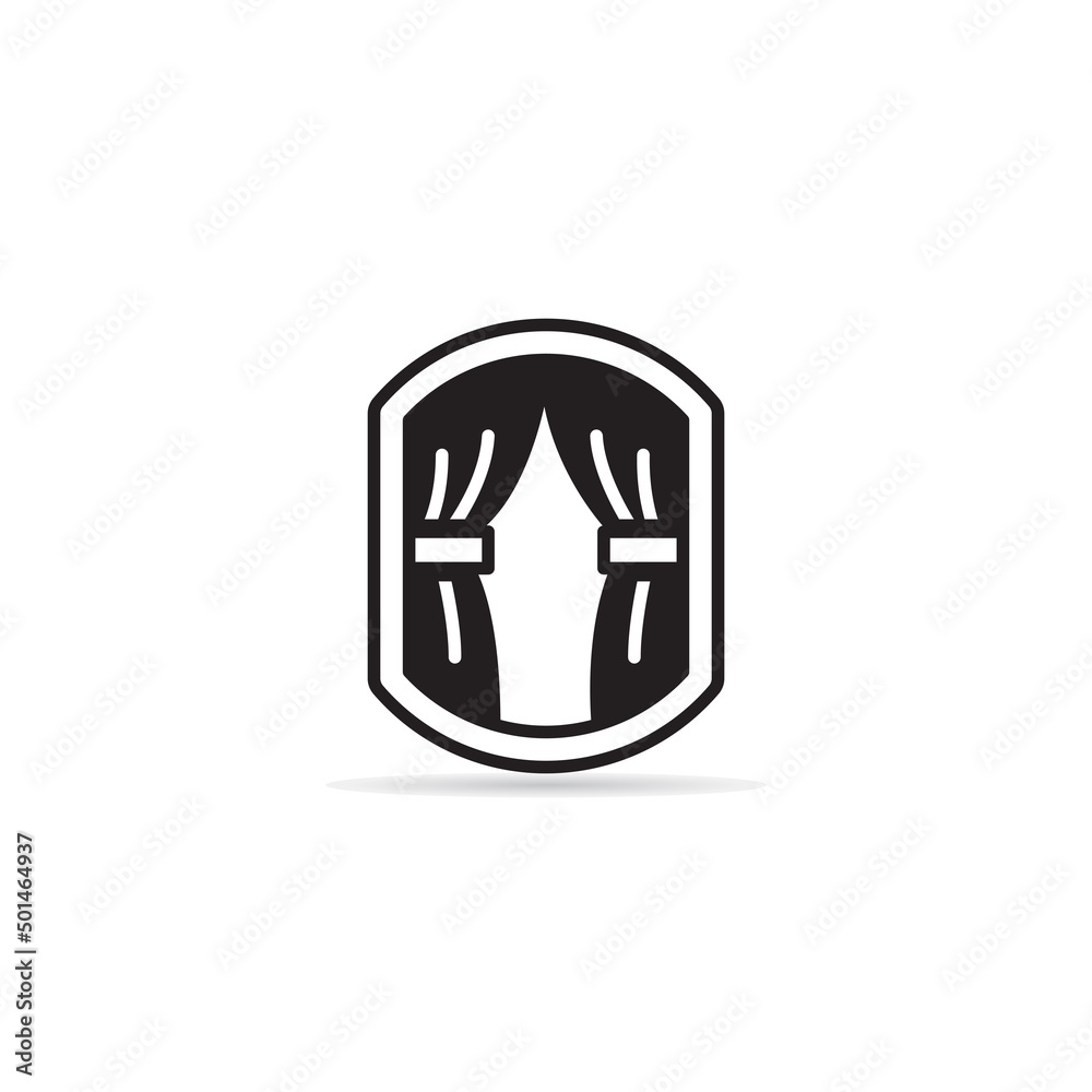 curtain window icon vector illustration curtain window icon vector illustration