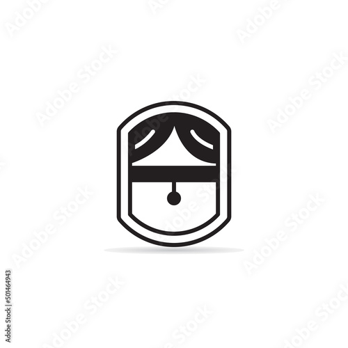 curtain window icon vector illustration