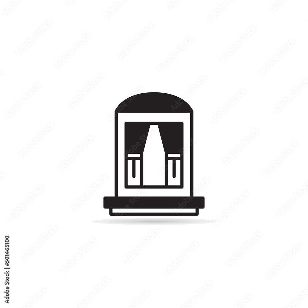 curtain window icon vector illustration