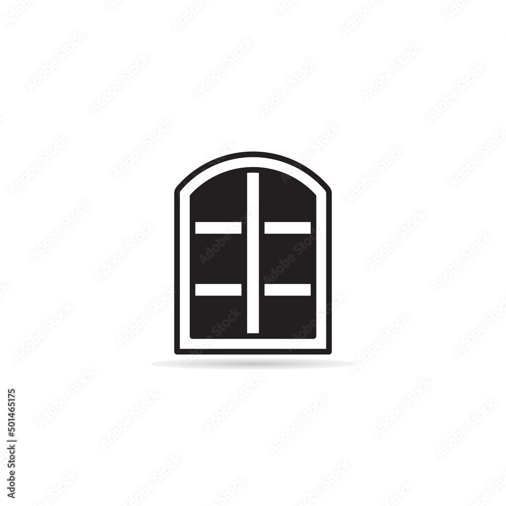 arch window icon vector illustration