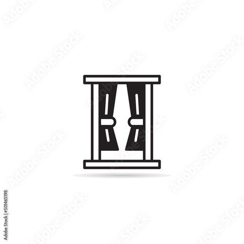 curtain window icon vector illustration