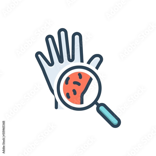 Color illustration icon for dirty