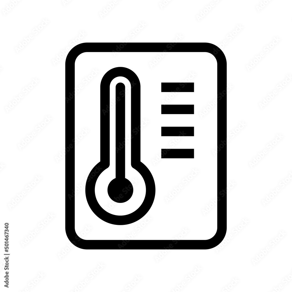Wall thermometer vector icon symbol design