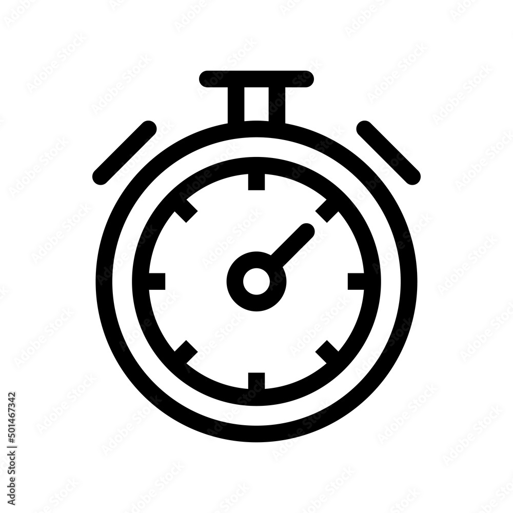 Stopwatch timer vector icon symbol design