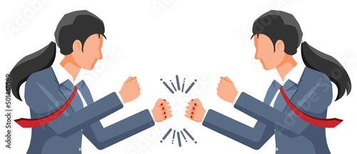 Two Businesswoman in Confrontation