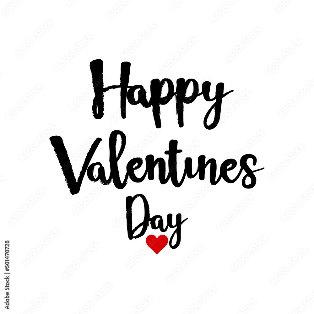 Vector happy valentines day with lettering