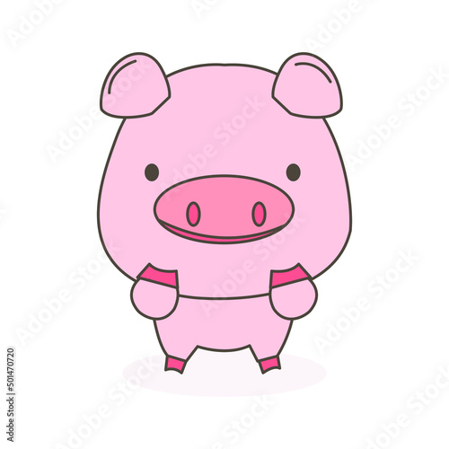 Vector cute pig cartoon design