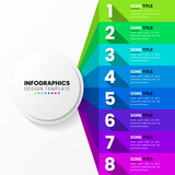 Infographic template with icons and 8 options or steps