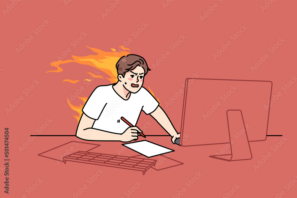 Мужчина облокотился на стол. Рука опирается на стол. Coding animation. I just finished work. Финиш мем.