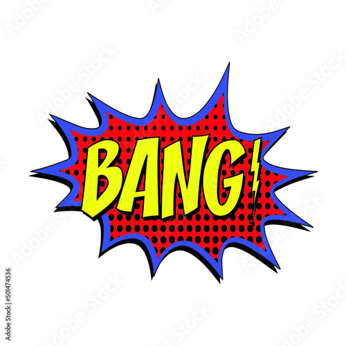 Bang comic burst vector sign