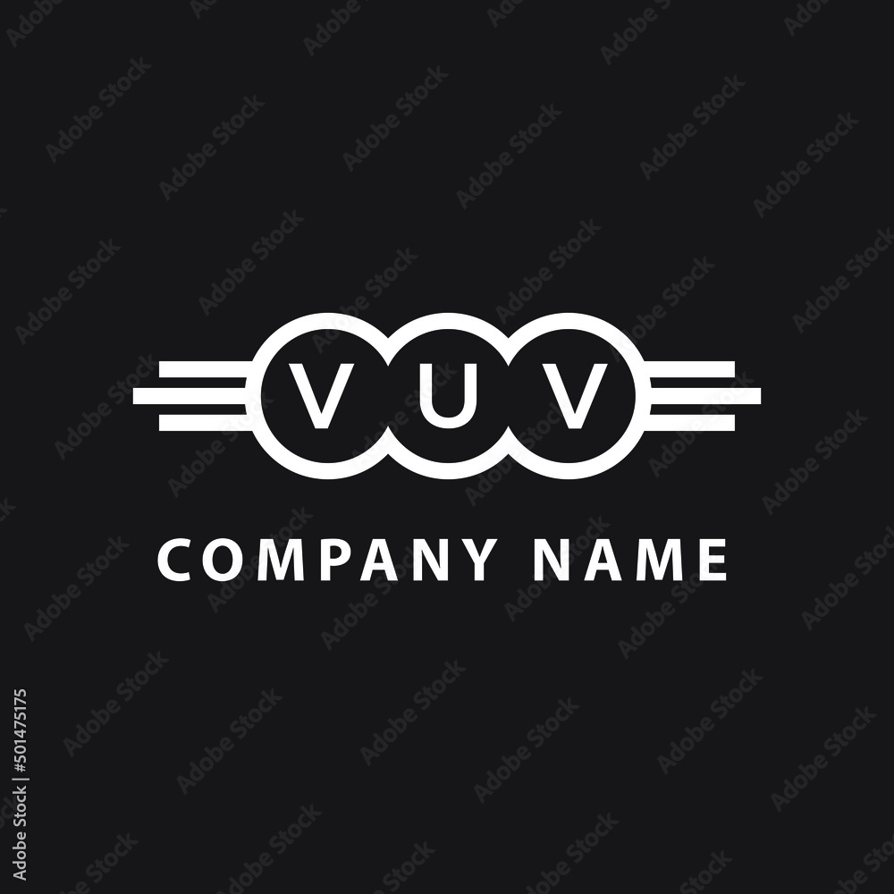VUV letter logo design on black background. VUV  creative initials letter logo concept. VUV letter design.
