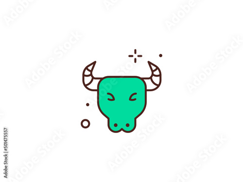 Bull Spain Cultural Icons Flat Vectors Vectors. flat icon premium vector. modern and professional. creative symbol. regular used icon. ecommerce design for business.svg