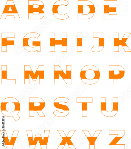 This is a colorful gradient alphabet. You can use the alphabet anywhere you want.