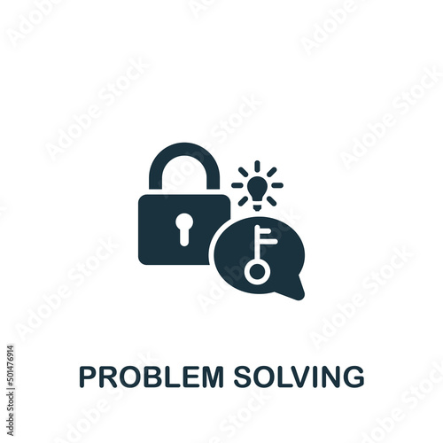 Problem Solving icon. Monochrome simple Business Motivation icon for templates, web design and infographics