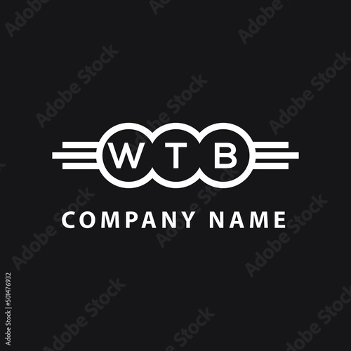 Fototapeta Naklejka Na Ścianę i Meble -  WTB letter logo design on black background. WTB  creative initials letter logo concept. WTB letter design.

