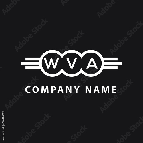 WVA letter logo design on black background. WVA  creative initials letter logo concept. WVA letter design.
 photo