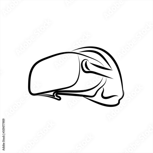 VR headset line art style for your design.