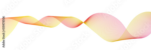 Abstract colorful orange curve background