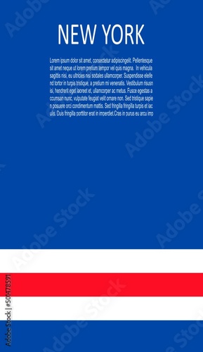 New York Rangers ice hockey team uniform colors. Template for presentation or infographics.