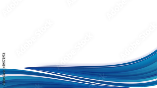 abstract blue background with wave curve circle ribbon