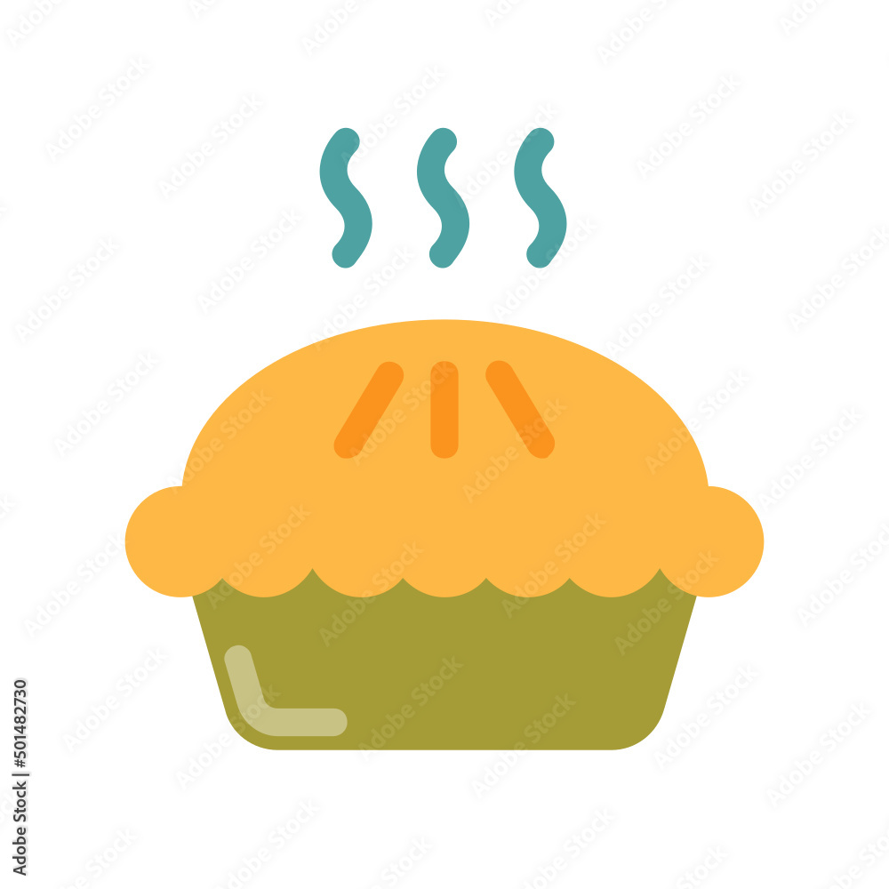 Pie , Autumn flat icon. Pie , Autumn flat icon.