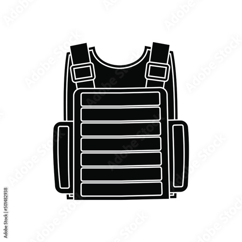 Body armor vector icon set. infantry illustration sign collection. ammunition symbol. army logo.