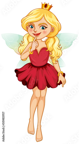 Beautiful fairy girl cartoon character