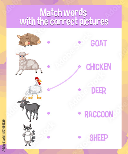 Fun animal boardgame template