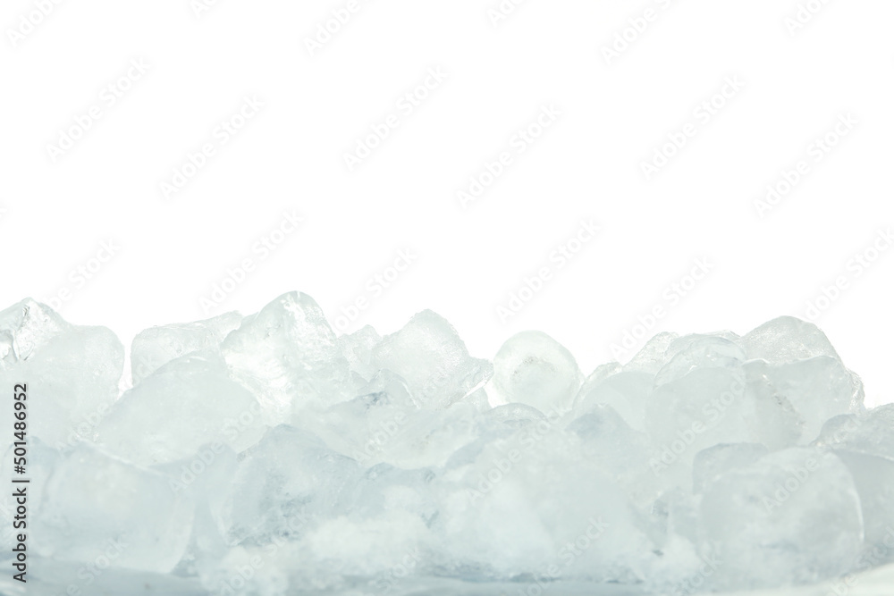 Ice forms for drinks isolated on white background Ice forms for drinks isolated on white background