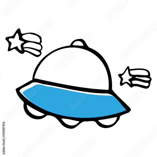 UFO　手描き　版ずれ