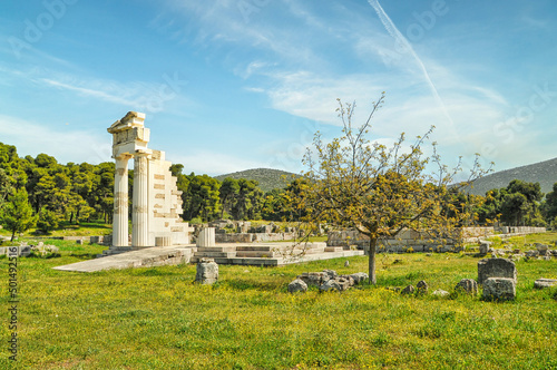 Abaton of Epidaurus at the sanctuary in Greece photo