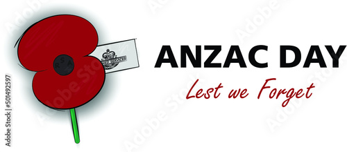 ANZAC War Remembrance Poppy 25th April Australia New Zealand RSA Returned Services