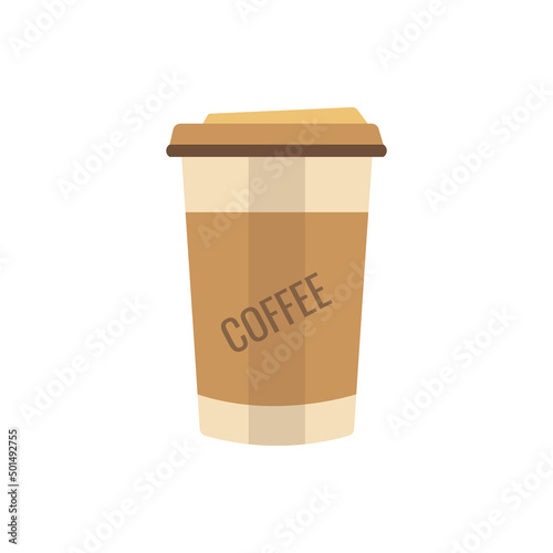 Delicious coffee paper cup icon