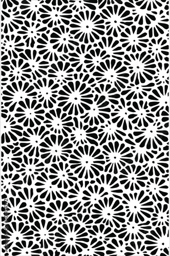 Flower Seamless Motifs Pattern. Decoration for Interior, Exterior, Carpet, Textile, Garment, Cloth, Silk, Tile, Plastic, Paper, Wrapping, Wallpaper, Background, Ect. Vector Illustration 
