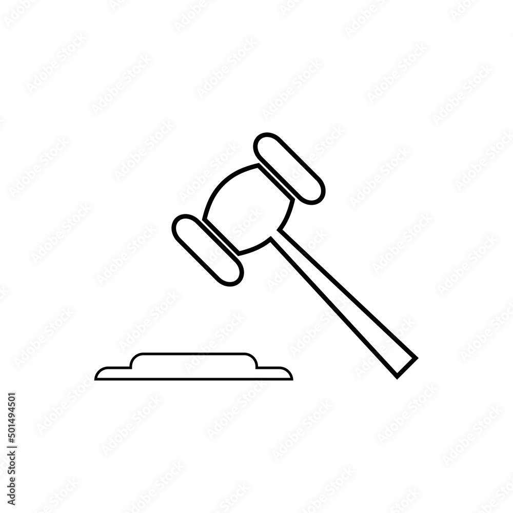 Hammer of a judge icon vector Hammer of a judge icon vector