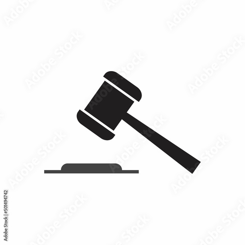 Hammer of a judge icon vector