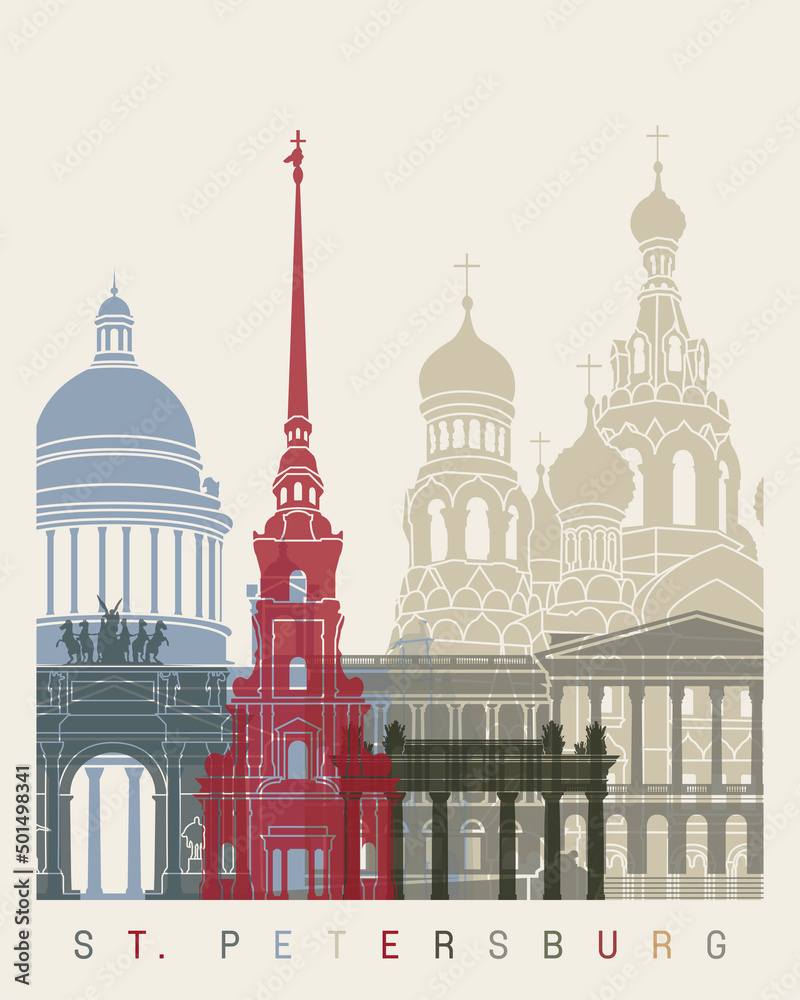 St Petersburg skyline poster