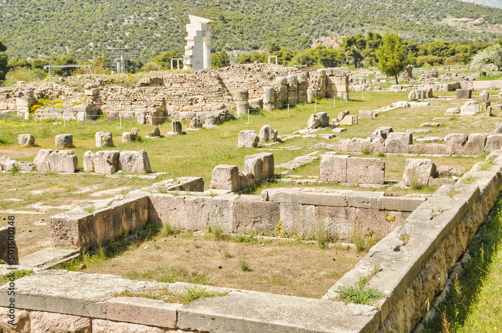 Abaton of Epidaurus at the sanctuary in Greece