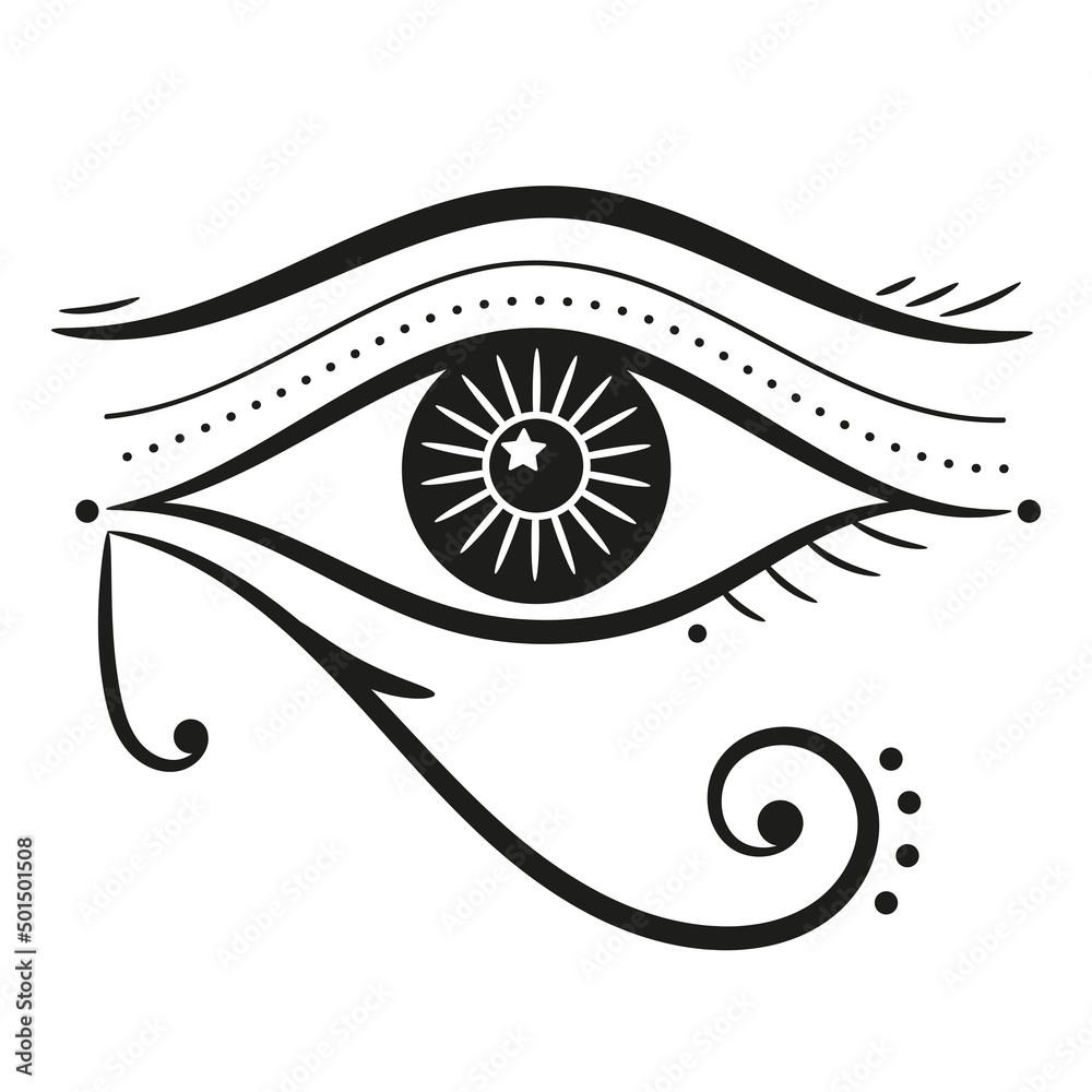 The ancient Egyptian Moon sign - left Eye of Horus. Mighty Pharaohs ...