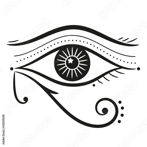 The ancient Egyptian Moon sign - left Eye of Horus. Mighty Pharaohs amulet 