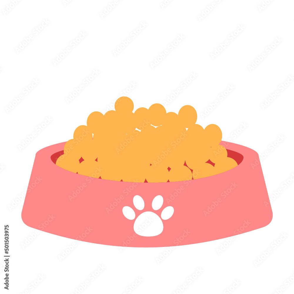 illustration of pet food bowl. cat and dog food container. pet stuff and supply illustration of pet food bowl. cat and dog food container. pet stuff and supply